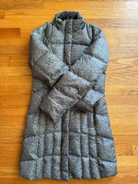 Eddie Bauer Womens Long Quilted Down Puffer Coat Parka - Gray